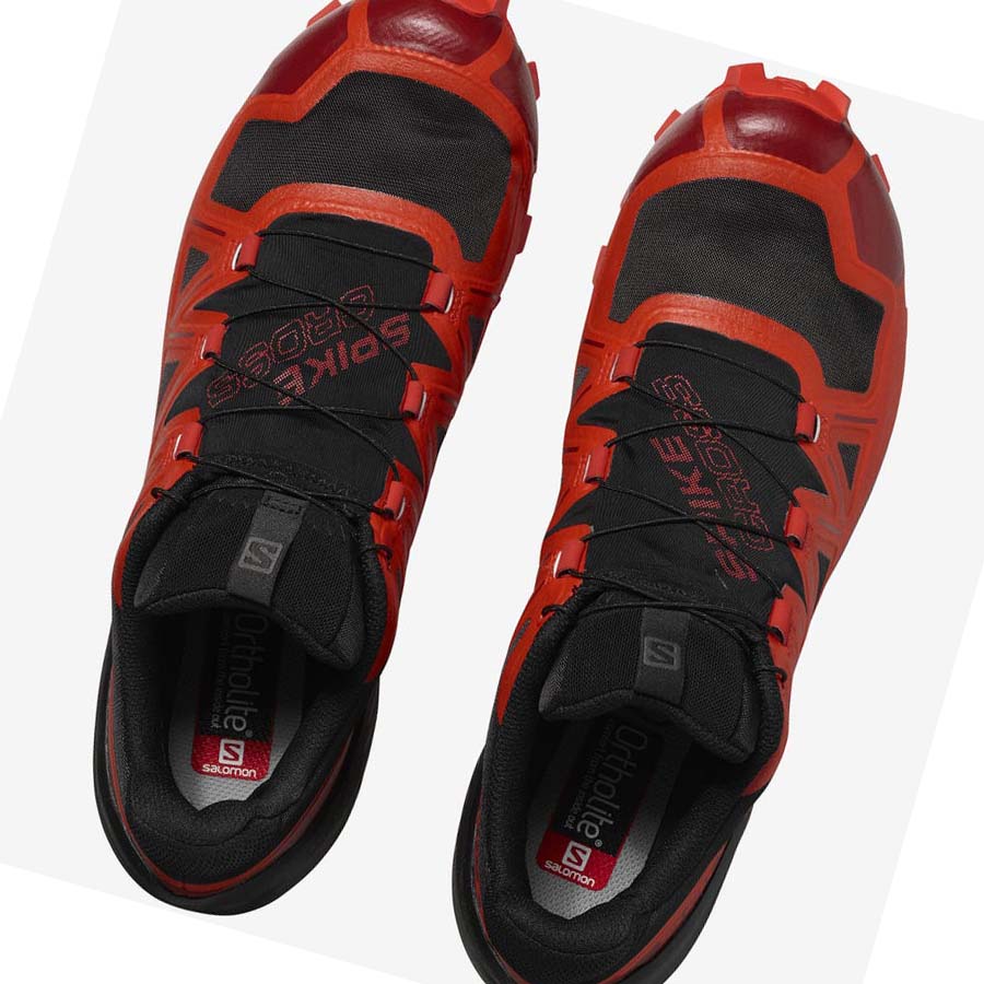 Tenis Para Trail Running Salomon SPIKECROSS 5 GORE-TEX Mujer Negros Rojos | MX 2772FDN